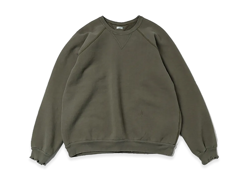 A.PRESSE Vintage Double V Sweatshirt "Olive"