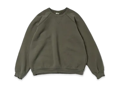 A.PRESSE Vintage Double V Sweatshirt "Olive"