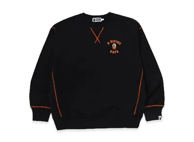 A BATHING APE A RISING BAPE Relaxed Fit Crewneck Sweatshirt "Black"