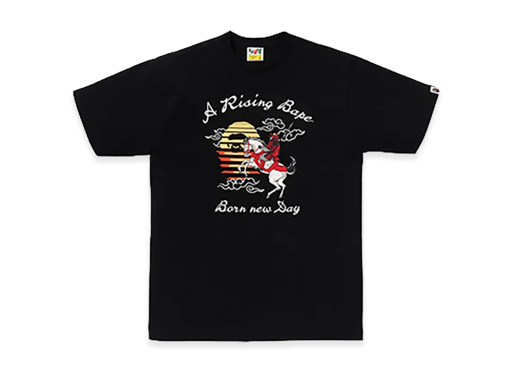 A BATHING APE A RISING BAPE Horse Tee "Black"