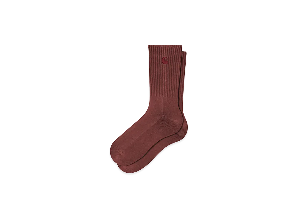 Carhartt WIP Hudson Socks "Marsala(Chalk Wash)"