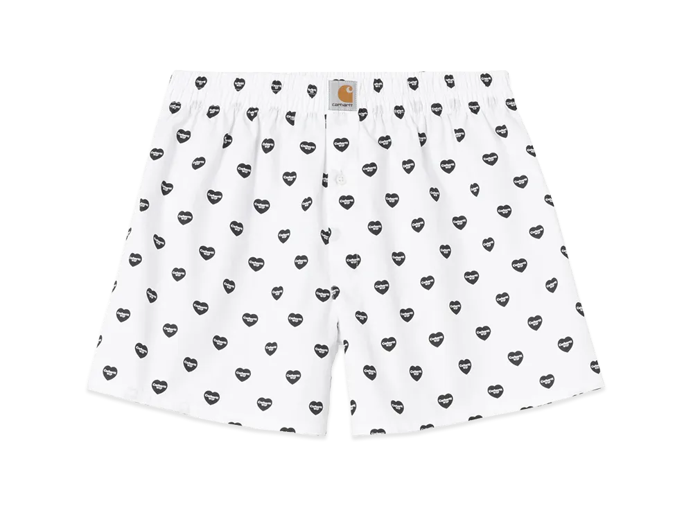 Carhartt WIP Cotton Boxer "Heart Print/White/Black"