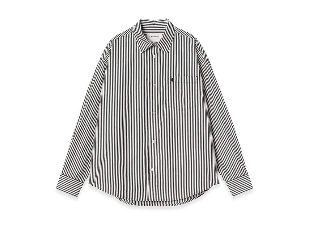 Carhartt WIP Women's L/S Daldry Shirt "Daldry Stripe/Black/Wax"