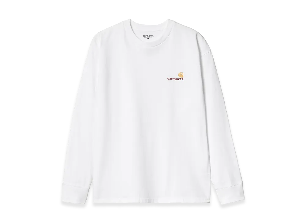 Carhartt WIP L/S American Script T-Shirt "White"