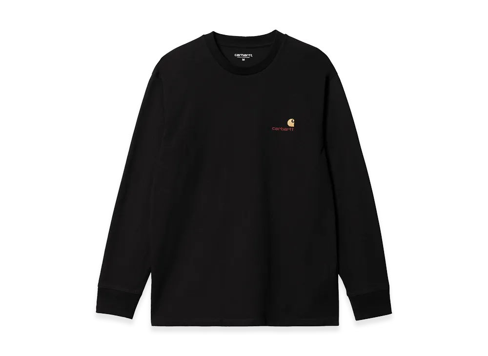 Carhartt WIP L/S American Script T-Shirt "Black"