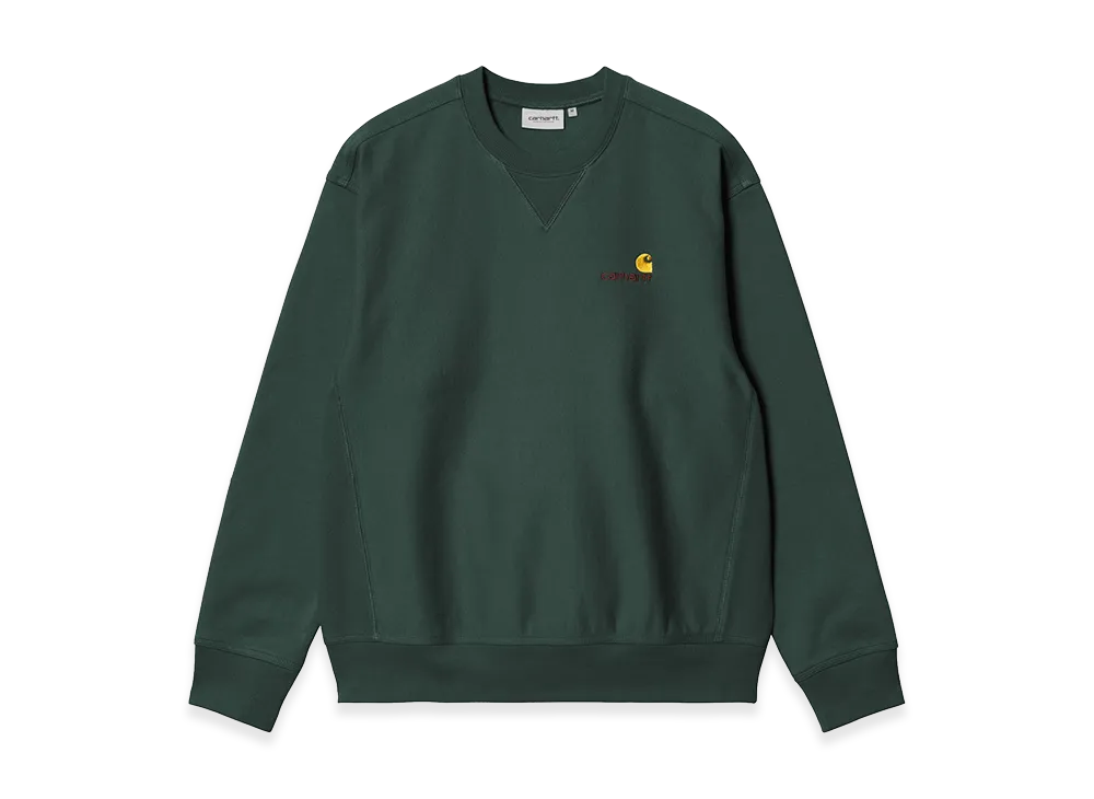 Carhartt WIP American Script Sweat "Kale Green"