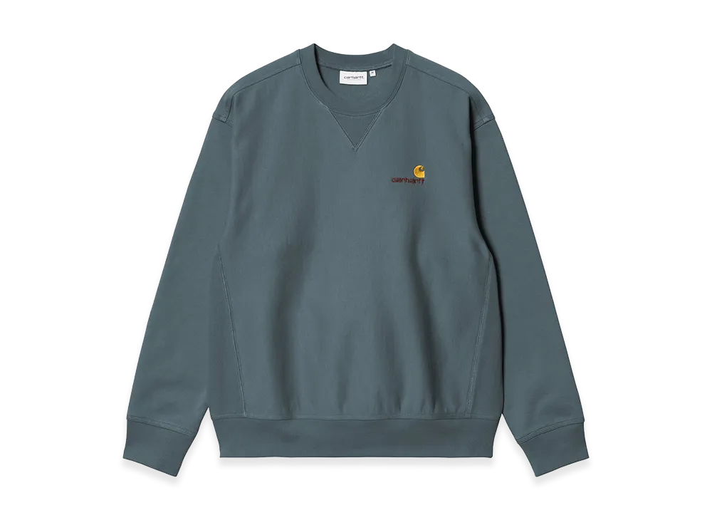 Carhartt WIP American Script Sweat "Office Blue"