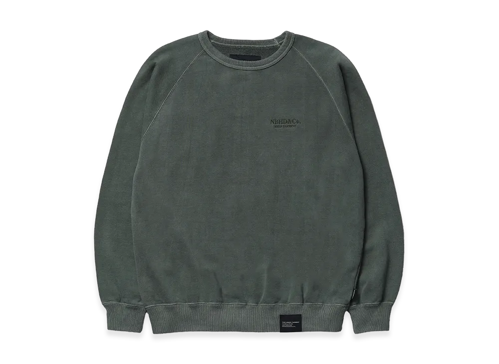 NEIGHBORHOOD Pigment Dyed Sweat Shirt LS "Olive Drab"