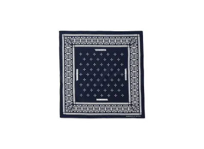 NEIGHBORHOOD Cross Pattern Bandana "Navy"