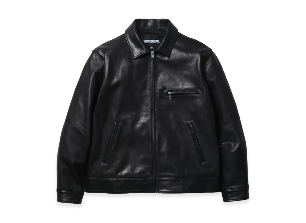 NEIGHBORHOOD Leather Sports Jacket "Black"