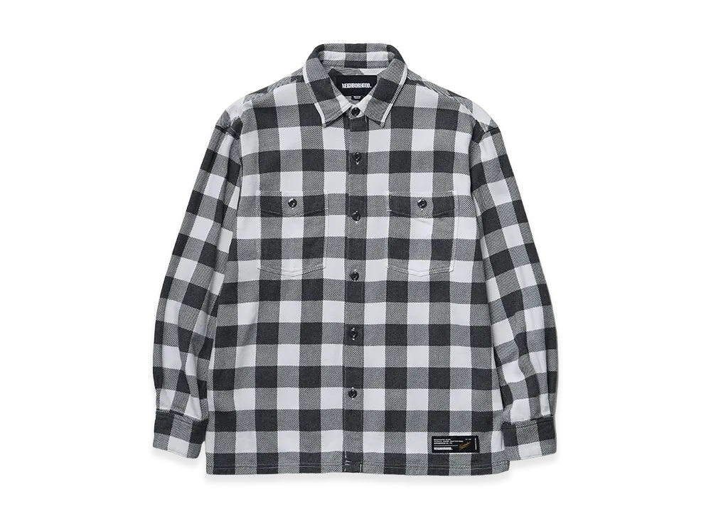 NEIGHBORHOOD Garment Dyed Block Check Shirt LS "White"