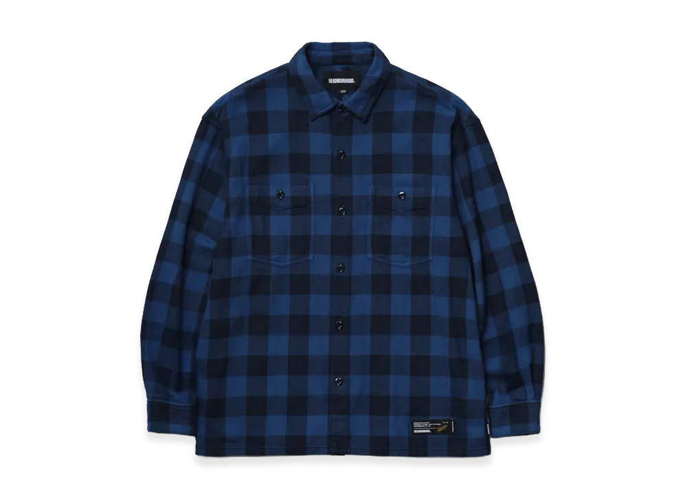 NEIGHBORHOOD Garment Dyed Block Check Shirt LS "Blue"