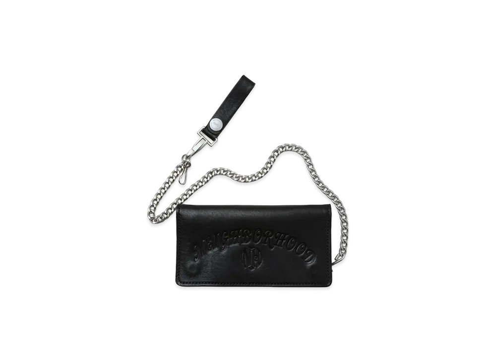 NEIGHBORHOOD Leather Trucker Wallet "Black"