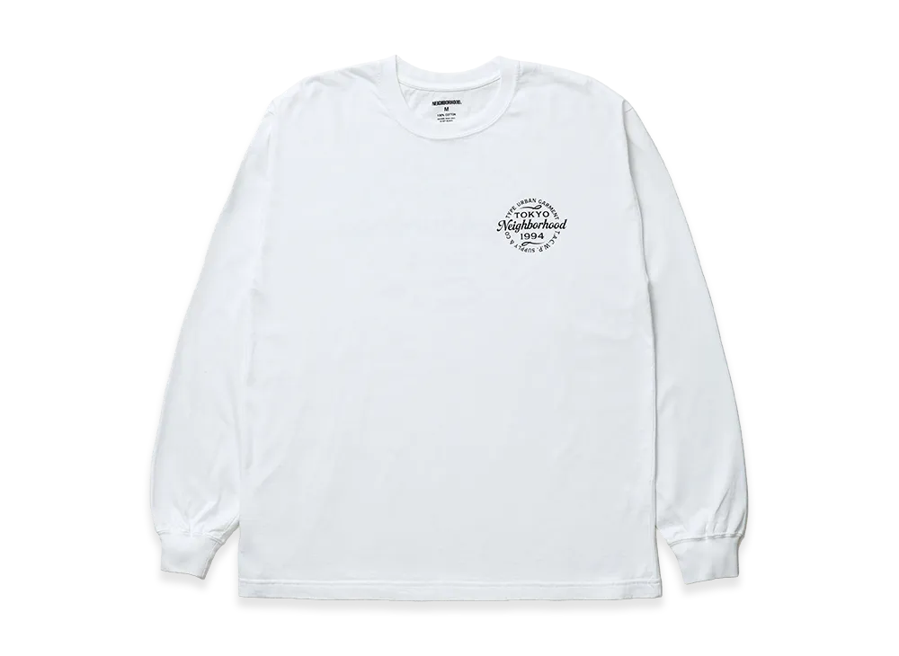NEIGHBORHOOD NH . Tee LS-4 "White"