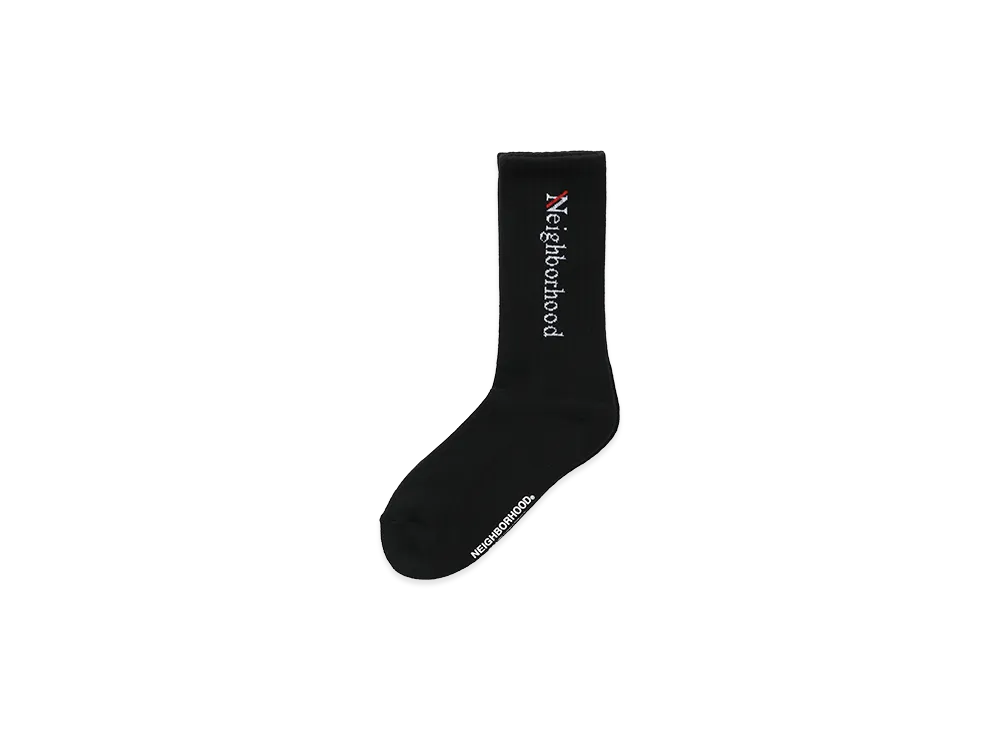 NEIGHBORHOOD Logo Socks "Black"