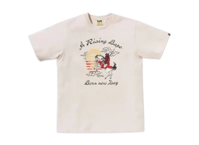 A BATHING APE A RISING BAPE Horse Tee "Ivory"