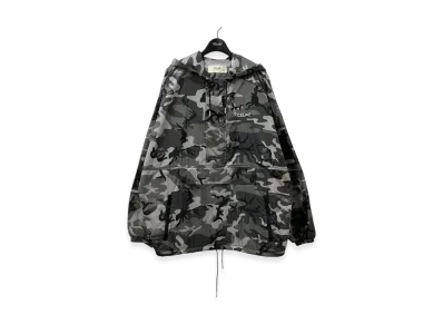 CELINE Camouflage Pattern Half Zip Nylon Jacket "Gray"