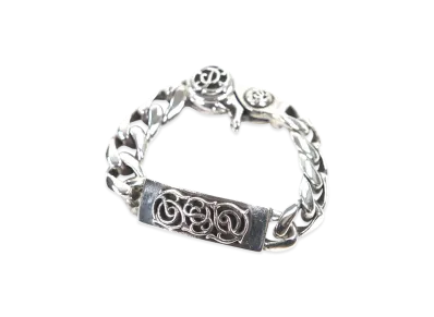 Chrome Hearts 925 Classic Link Floral Clip Chain Bracelet "Silver"