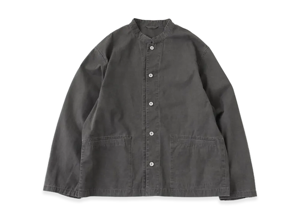nanamica x 417 EDIFICE Band Collar Shirt Jacket "Gray"