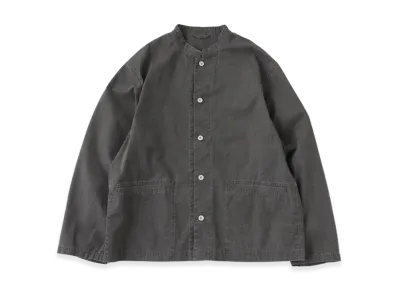 nanamica x 417 EDIFICE Band Collar Shirt Jacket "Gray"