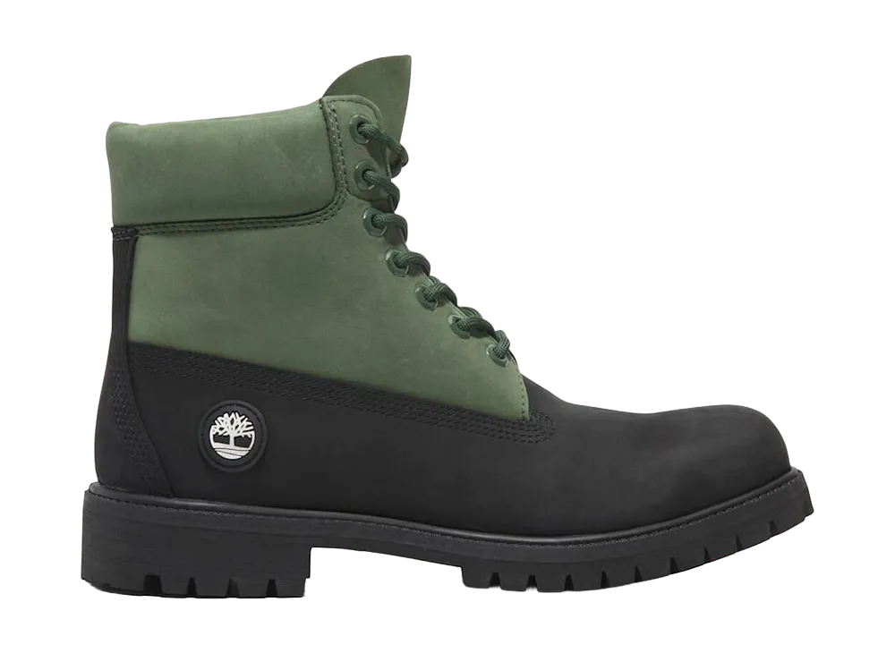 ティンバーランド 6インチ プレミアム ウォータープルーフ ブーツ "ブラック/ダークグリーン"