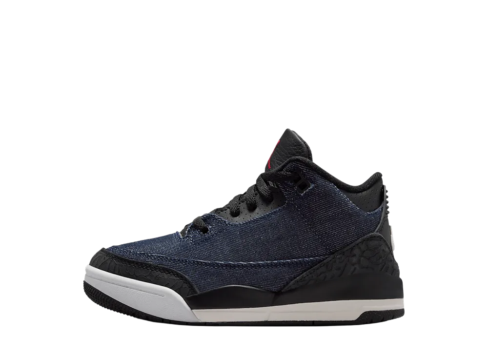 リーバイス × ナイキ PS ジョーダン3 レトロ "インディゴ アンド ジムレッド" (キッズ)