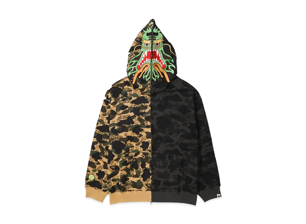 A BATHING APE Art Camo Shark Full Zip Hoodie 