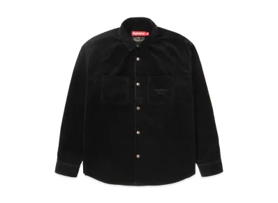Supreme Wide Wale Corduroy Snap Shirt "Black"