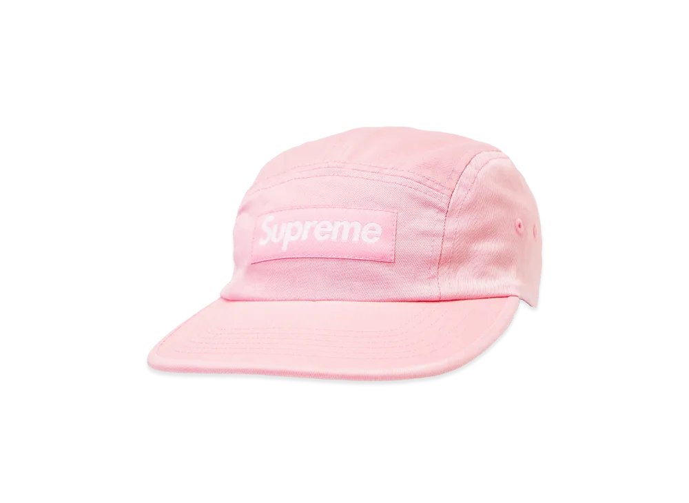 Supreme Washed Chino Twill Camp Cap (25FW) "Pink"