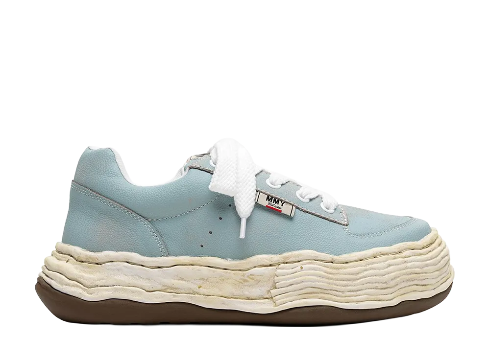 メゾンミハラヤスヒロ オリバー オリジナルソール シュリンクレザーローカットスニーカー "ブルー" (A16FW707)