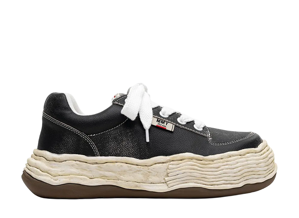 Maison MIHARA YASUHIRO OLIVER OG Sole Shrink Leather Low-top Sneaker "Black"
