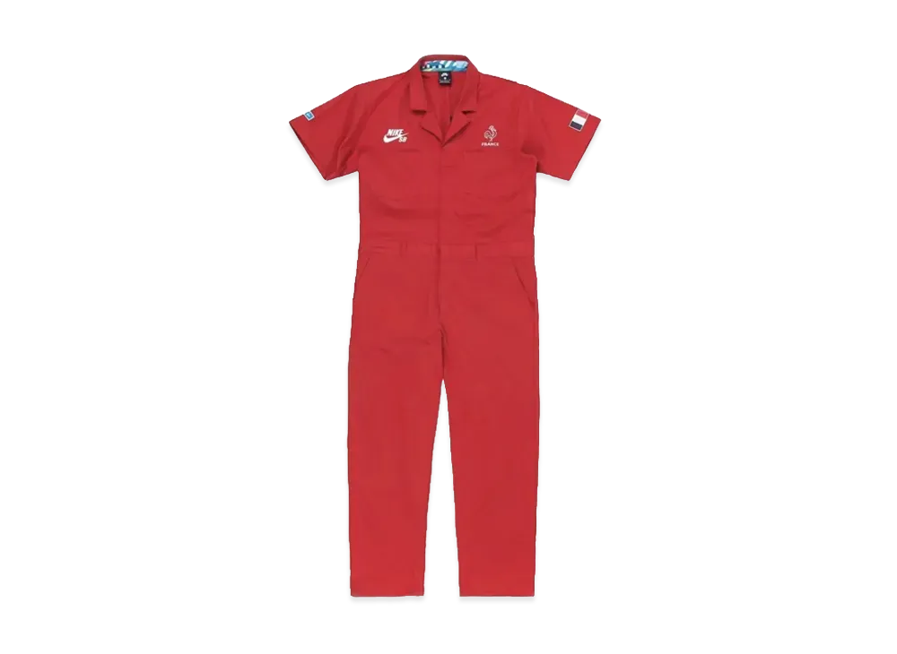 ナイキ SB パラ フランス キット スケートボード カバーオール "レッド"