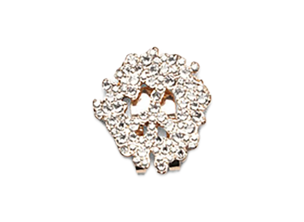 DENIM TEARS Swarovski Peace Wreath Hat Clip "Silver"