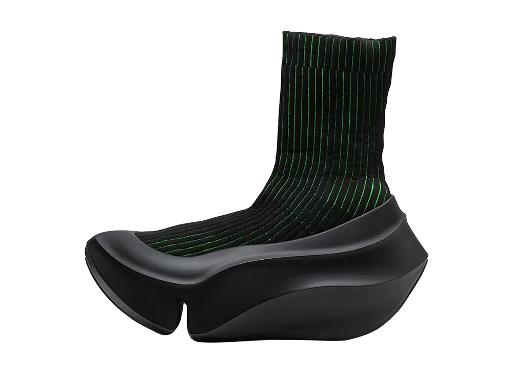 grounds Women's ORCA RIB SOCK "Black Neon/Black Paint"