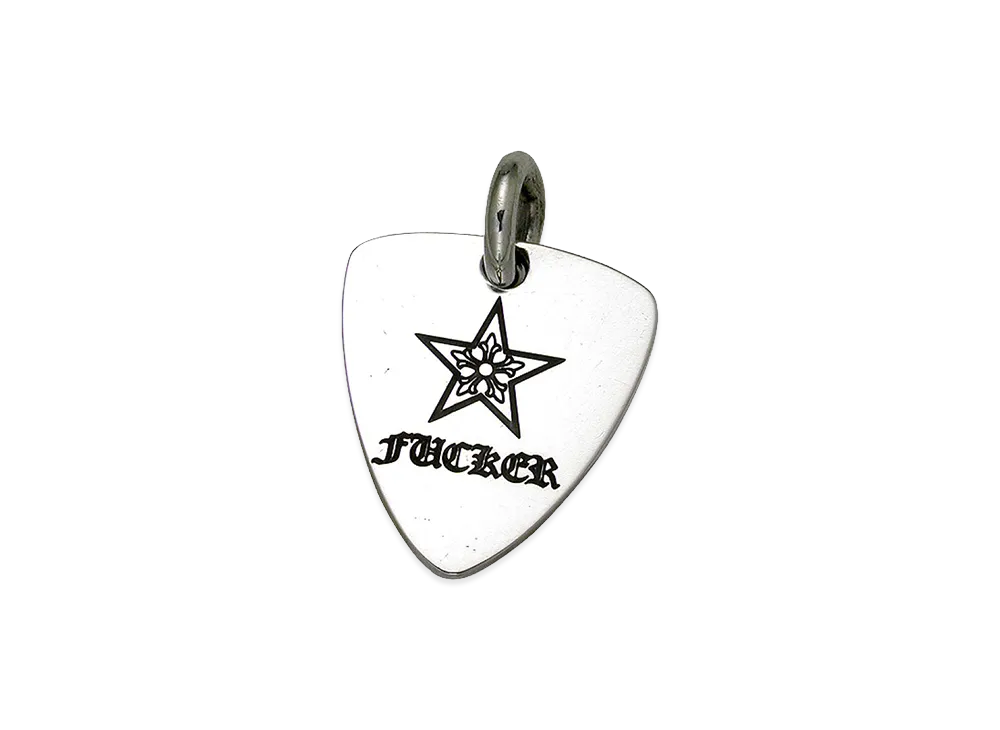 Chrome Hearts Guitar Pick Charm Fucker Star "Silver"