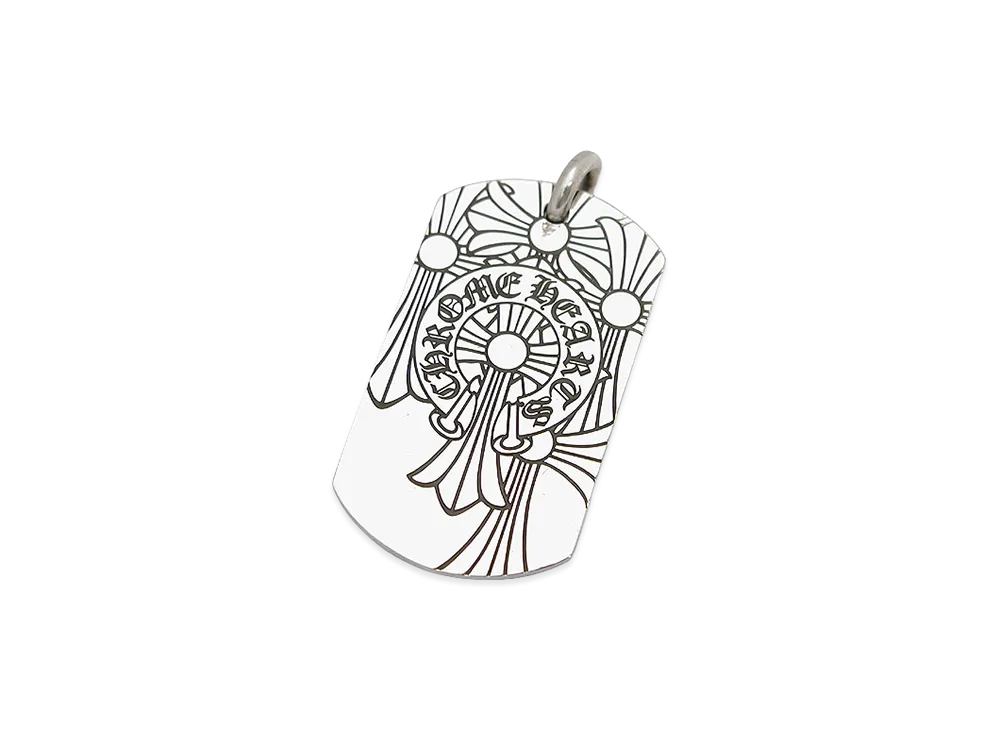 クロムハーツ ドッグタグ ゴッドブレスザワールド "シルバー"