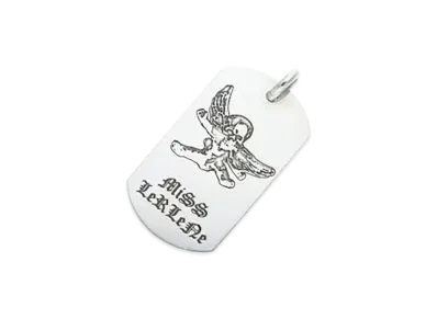 Chrome Hearts Joe Foti Dog Tag Fyi Miss Raine "Silver"