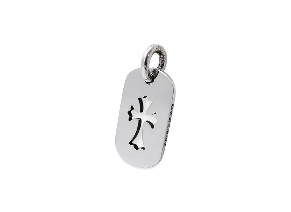 クロムハーツ ドッグタグS カットアウト クロス "シルバー"