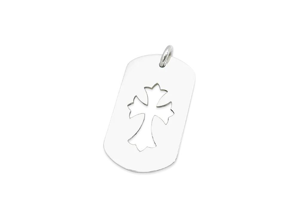Chrome Hearts CH Cross Dog Tag "Silver"