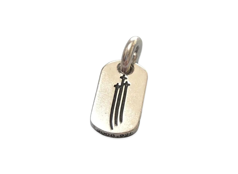 Chrome Hearts Dog Tag Tiny RS3 Cross "Silver"