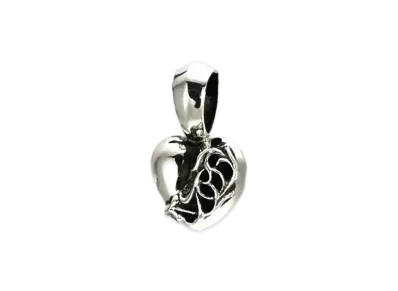 Chrome Hearts Heart Pendant / Plain Bail "Silver"