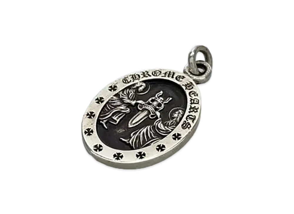 Chrome Hearts Oval Angel Medal Charm "Silver"