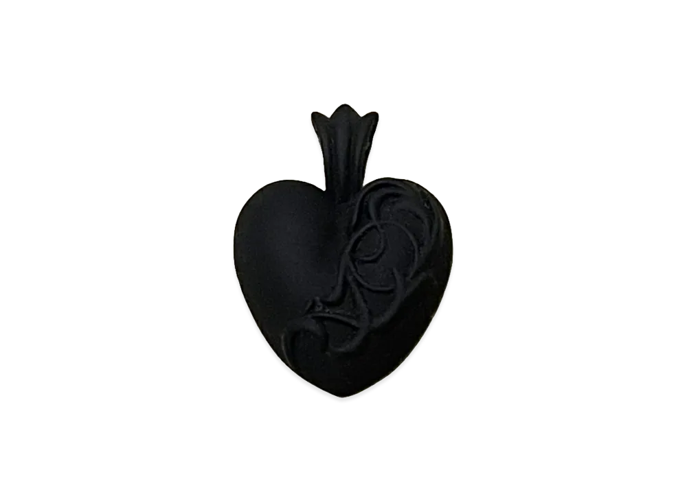 Chrome Hearts Rubber Heart Silicon Charm "Black"