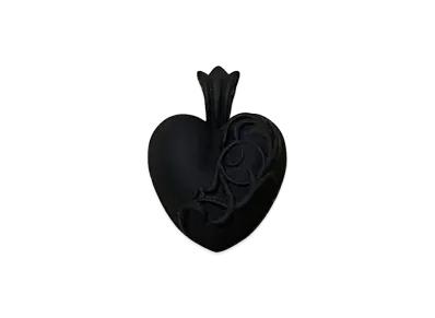 Chrome Hearts Rubber Heart Silicon Charm "Black"
