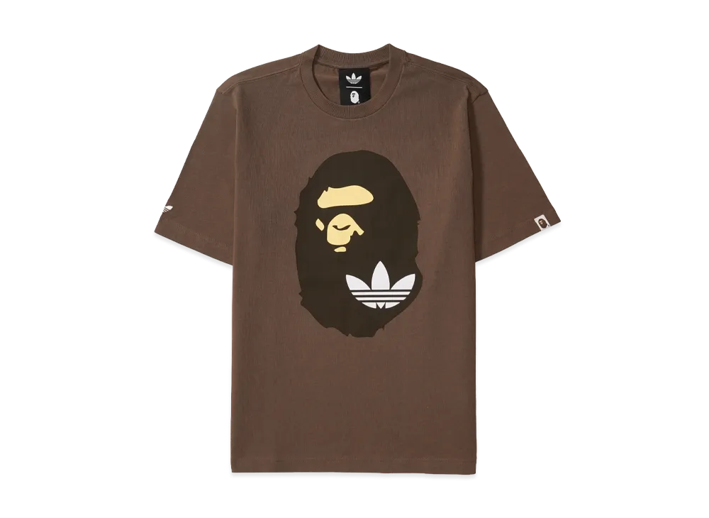 A BATHING APE x adidas Ape Head Tee "Brown"