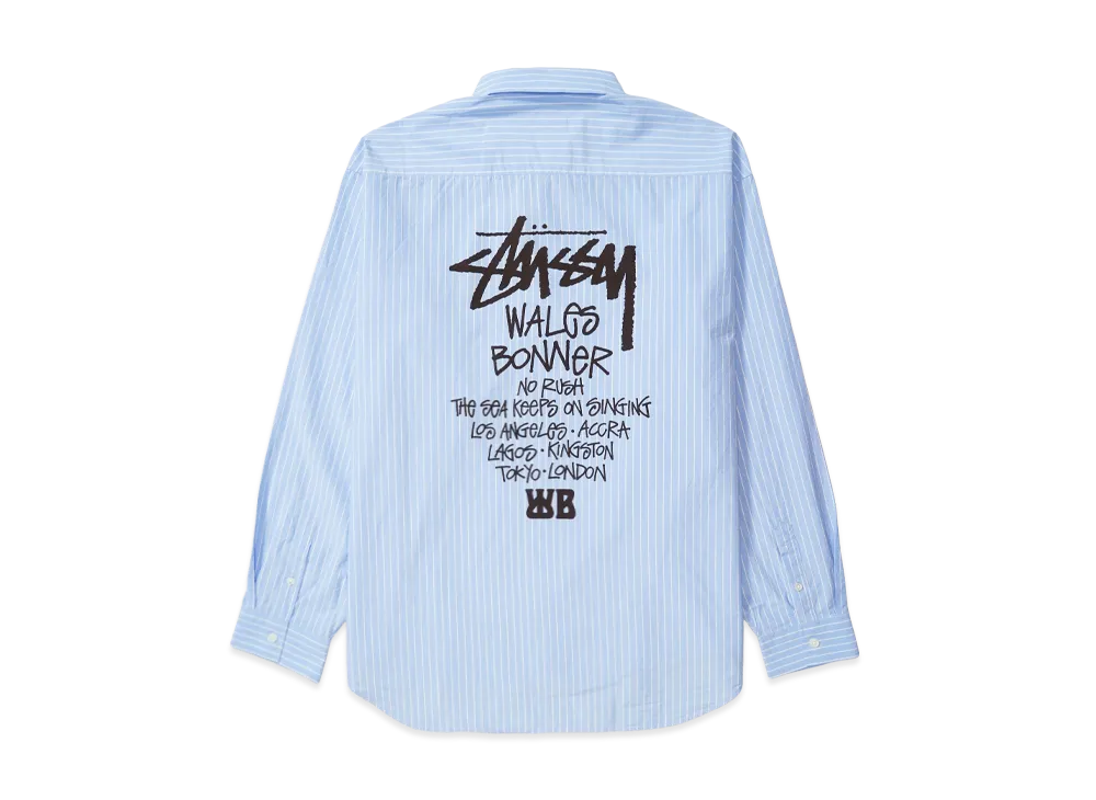 Stussy x Wales Bonner Poplin Shirt "Stripe"
