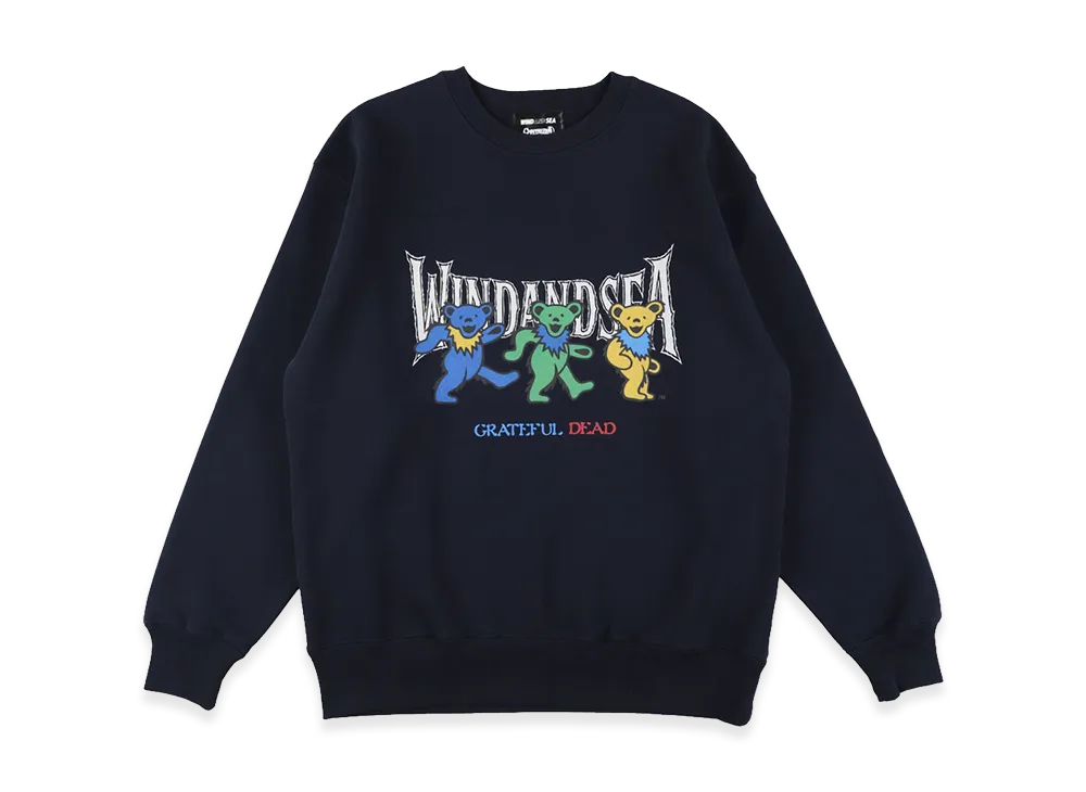WIND AND SEA x Grateful Dead Crew Neck Sweat Shirt "Navy"