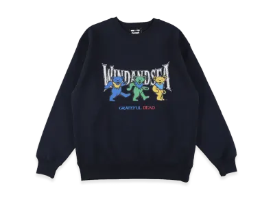 WIND AND SEA x Grateful Dead Crew Neck Sweat Shirt "Navy"