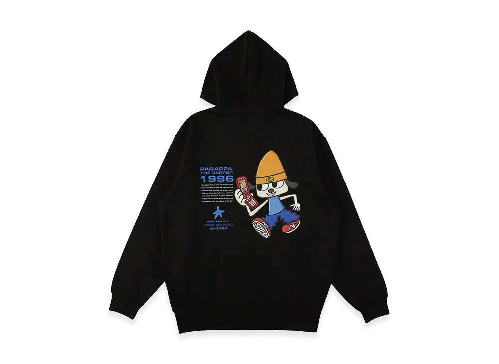ウィンダンシー x パラッパラッパー ジップアップスウェットフーディー "ブラック"
