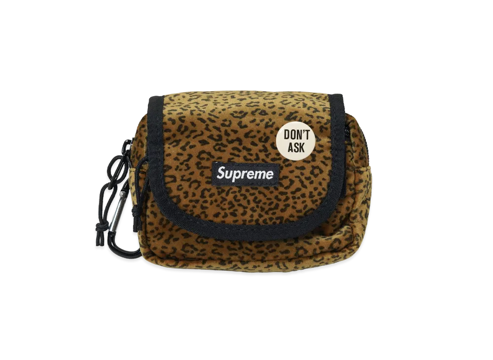 Supreme Velvet Mini Pouch "Tan Leopard"